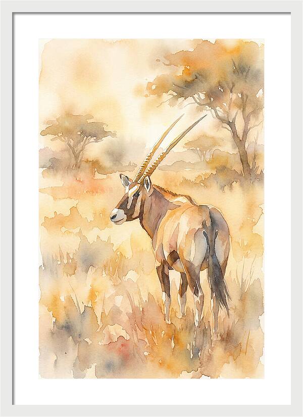 Majestic Gemsbok Amidst Tranquil Scenery