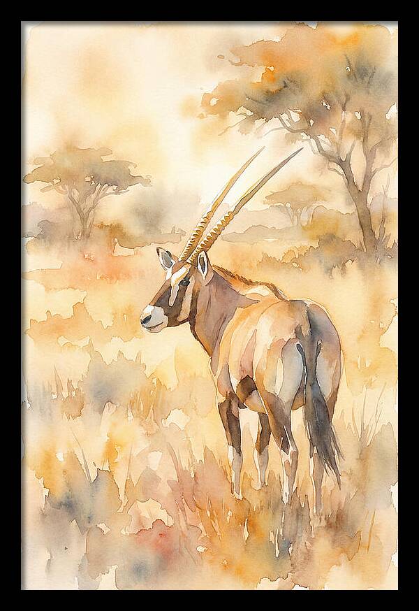 Majestic Gemsbok Amidst Tranquil Scenery