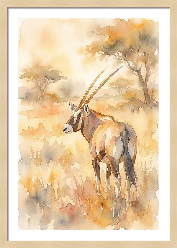 Majestic Gemsbok Amidst Tranquil Scenery