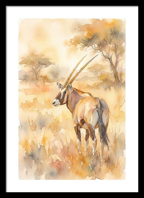 Majestic Gemsbok Amidst Tranquil Scenery