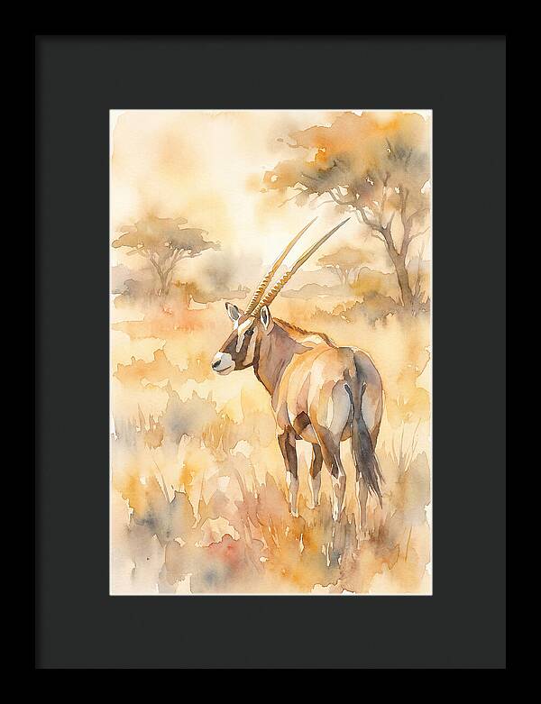 Majestic Gemsbok Amidst Tranquil Scenery