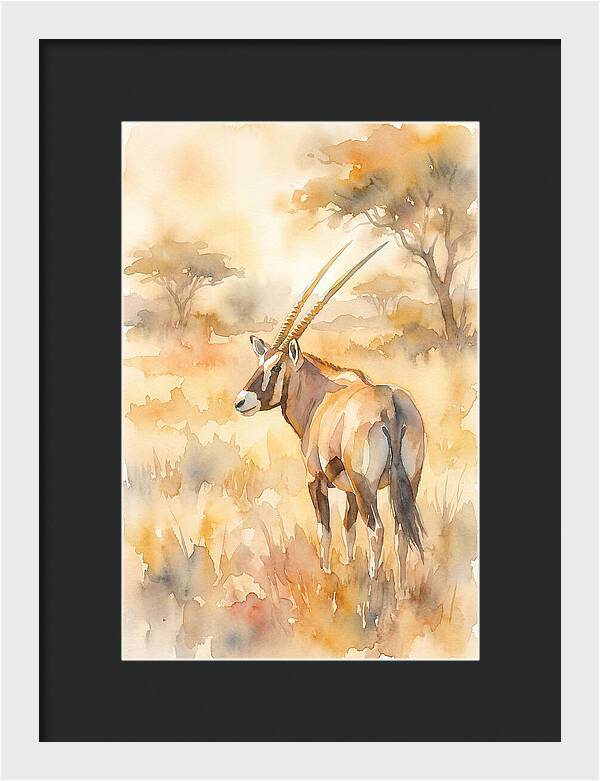 Majestic Gemsbok Amidst Tranquil Scenery