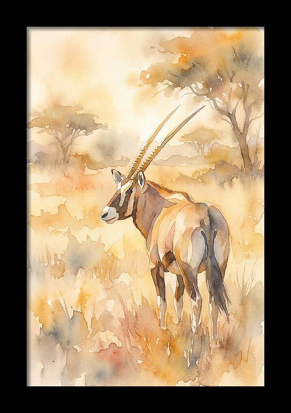 Majestic Gemsbok Amidst Tranquil Scenery
