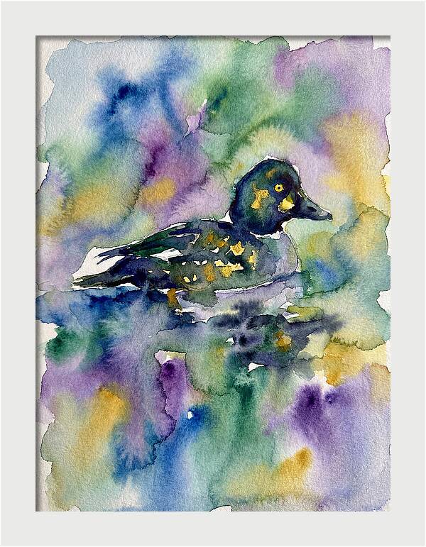 Majestic Goldeneye Duck Portrait