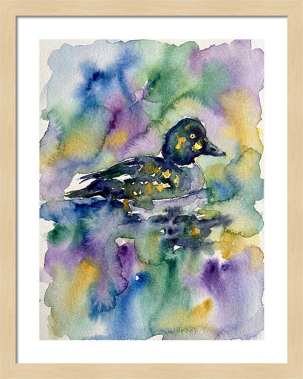 Majestic Goldeneye Duck Portrait