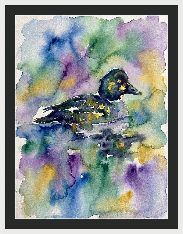 Majestic Goldeneye Duck Portrait