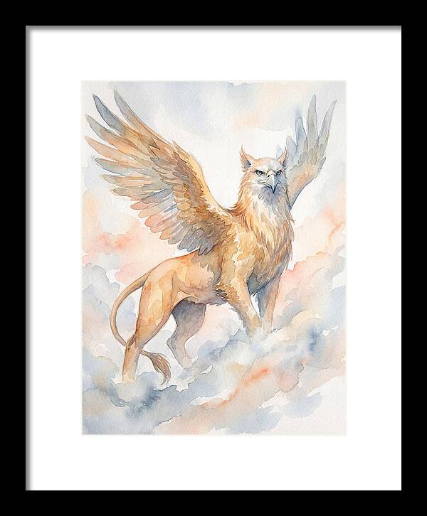 Majestic Griffin In Watercolor