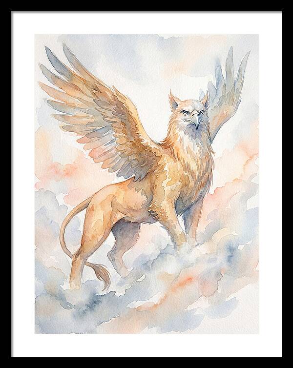 Majestic Griffin In Watercolor