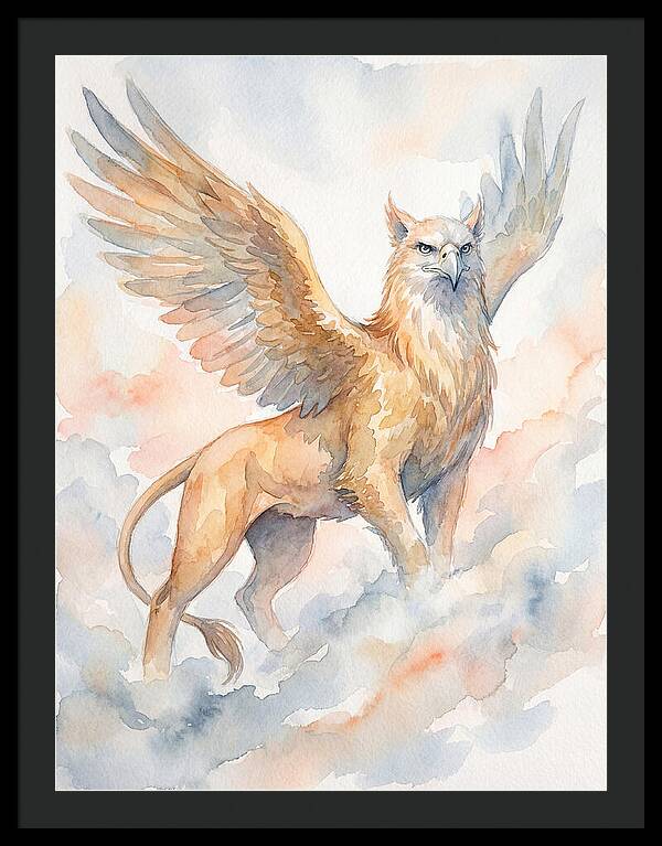 Majestic Griffin In Watercolor