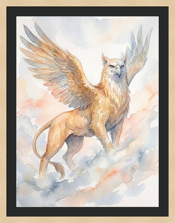 Majestic Griffin In Watercolor