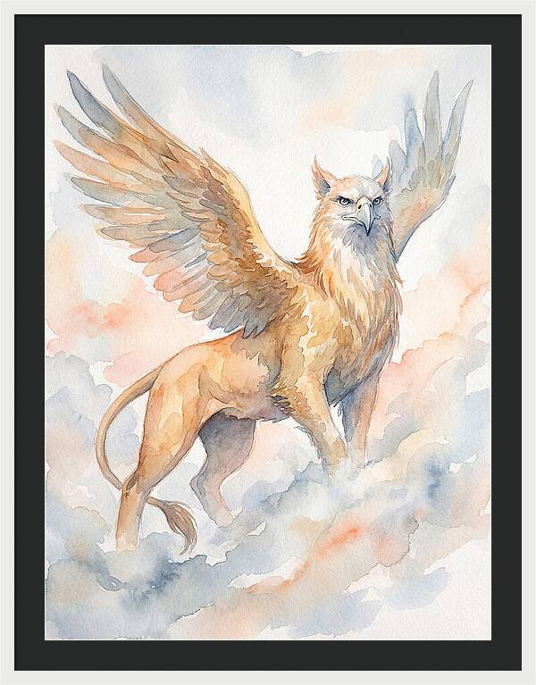 Majestic Griffin In Watercolor