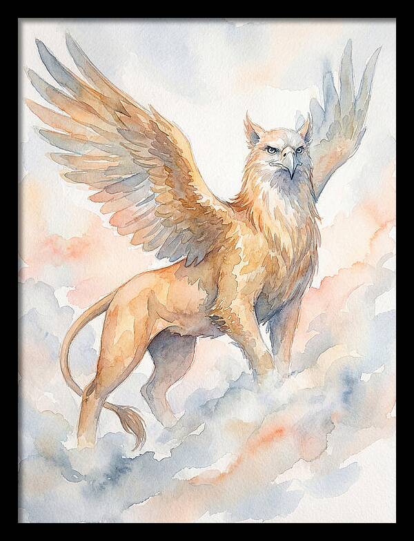 Majestic Griffin In Watercolor