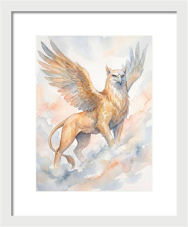 Majestic Griffin In Watercolor