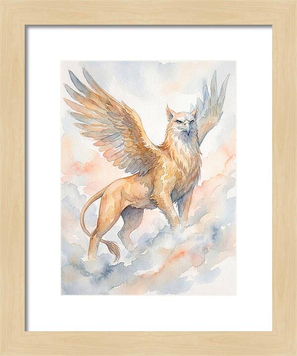 Majestic Griffin In Watercolor