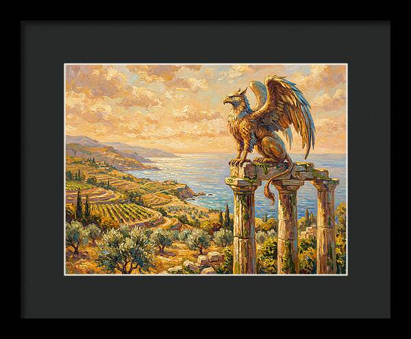 Majestic Griffin Overlooking Coastline