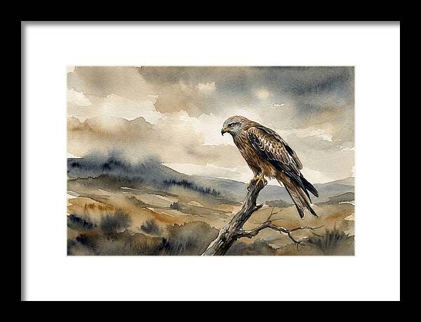 Majestic Hawk Overlooking Landscape
