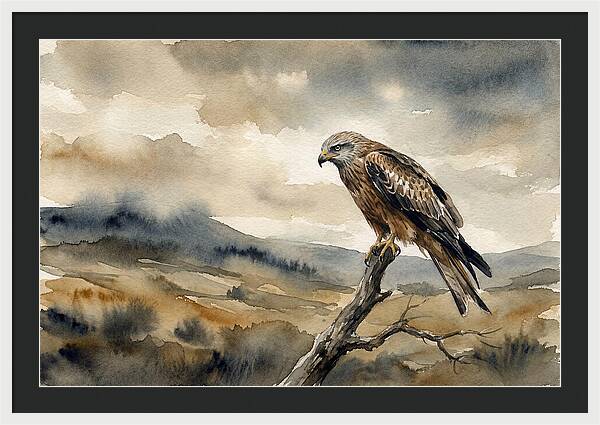 Majestic Hawk Overlooking Landscape