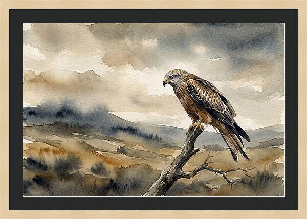 Majestic Hawk Overlooking Landscape