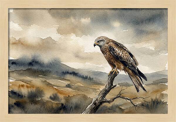 Majestic Hawk Overlooking Landscape