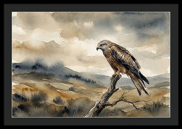 Majestic Hawk Overlooking Landscape