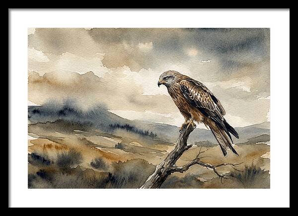 Majestic Hawk Overlooking Landscape