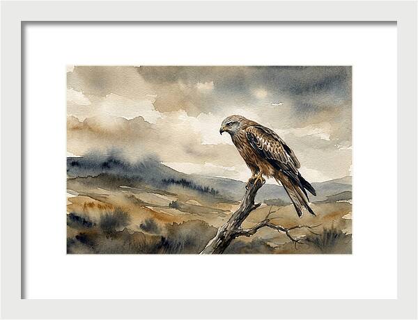 Majestic Hawk Overlooking Landscape