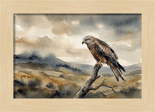 Majestic Hawk Overlooking Landscape