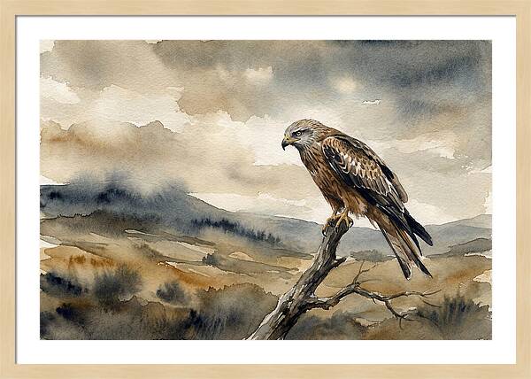 Majestic Hawk Overlooking Landscape