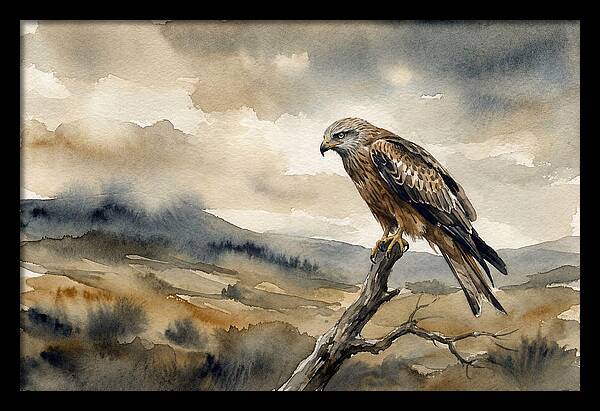 Majestic Hawk Overlooking Landscape