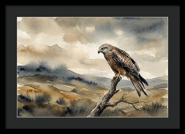 Majestic Hawk Overlooking Landscape