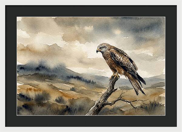 Majestic Hawk Overlooking Landscape