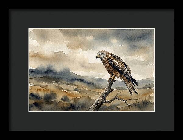 Majestic Hawk Overlooking Landscape