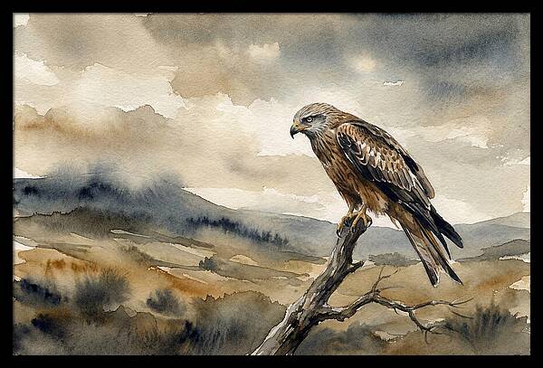 Majestic Hawk Overlooking Landscape