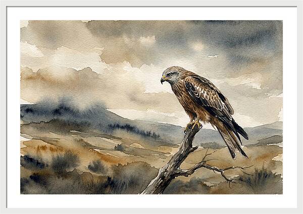Majestic Hawk Overlooking Landscape