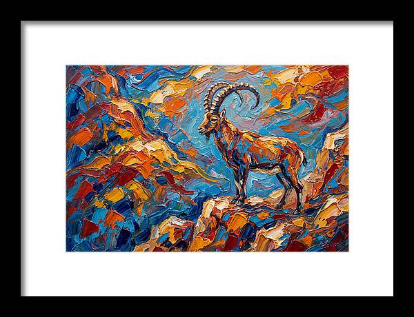 Majestic Ibex In Vibrant Landscape