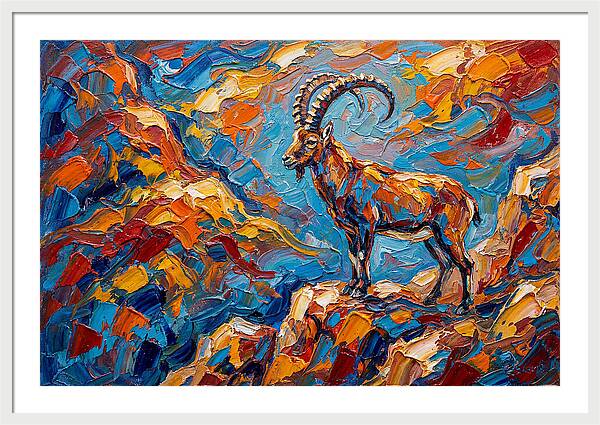 Majestic Ibex In Vibrant Landscape