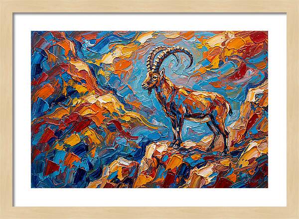 Majestic Ibex In Vibrant Landscape