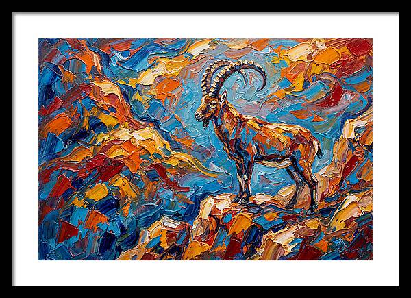 Majestic Ibex In Vibrant Landscape