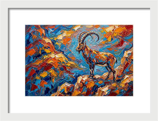 Majestic Ibex In Vibrant Landscape
