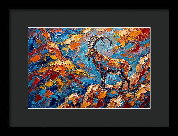 Majestic Ibex In Vibrant Landscape