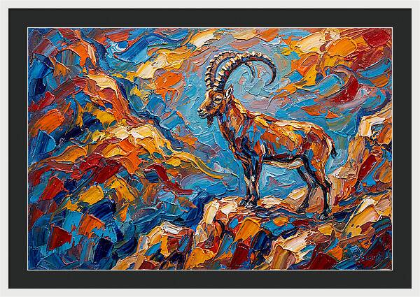 Majestic Ibex In Vibrant Landscape