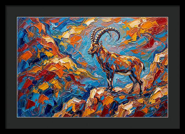 Majestic Ibex In Vibrant Landscape