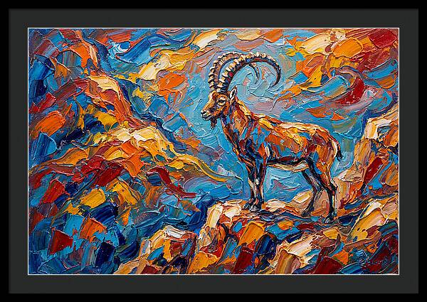 Majestic Ibex In Vibrant Landscape