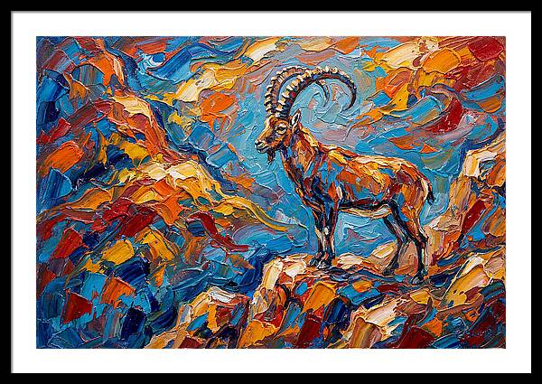 Majestic Ibex In Vibrant Landscape