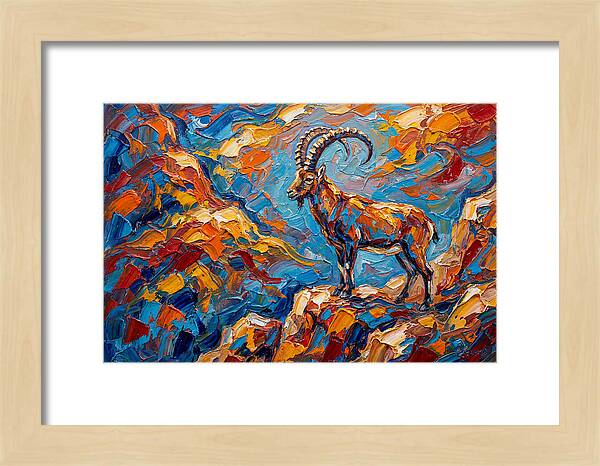 Majestic Ibex In Vibrant Landscape