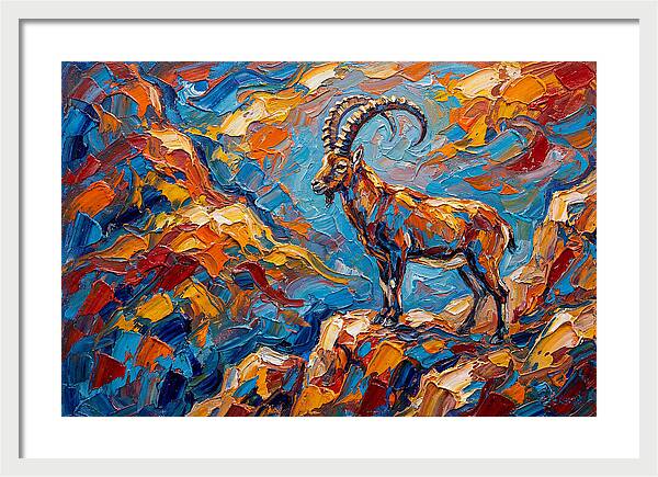 Majestic Ibex In Vibrant Landscape