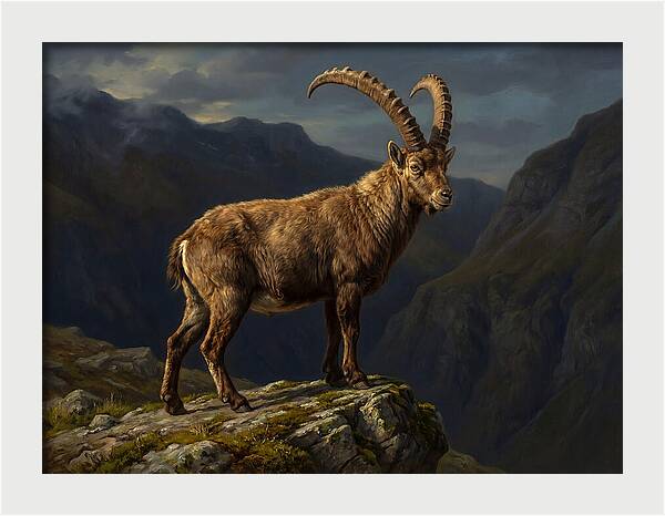 Majestic Ibex On Rocky Outcrop