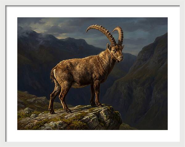 Majestic Ibex On Rocky Outcrop