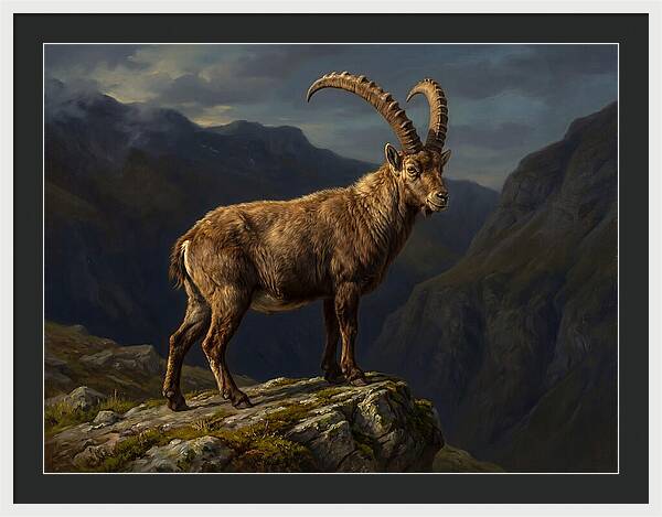 Majestic Ibex On Rocky Outcrop