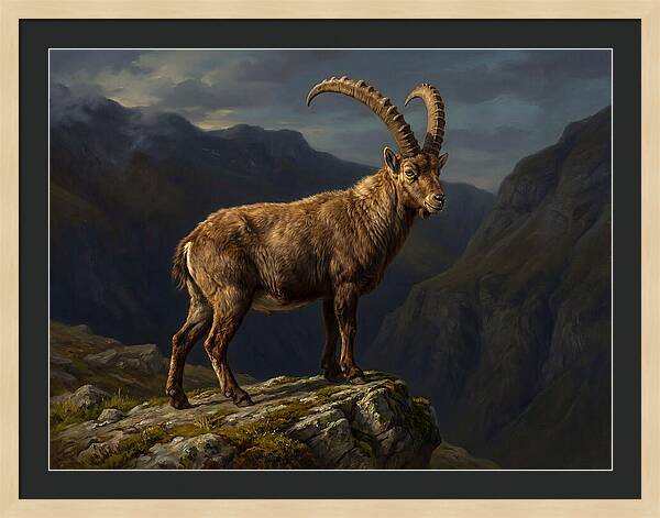 Majestic Ibex On Rocky Outcrop